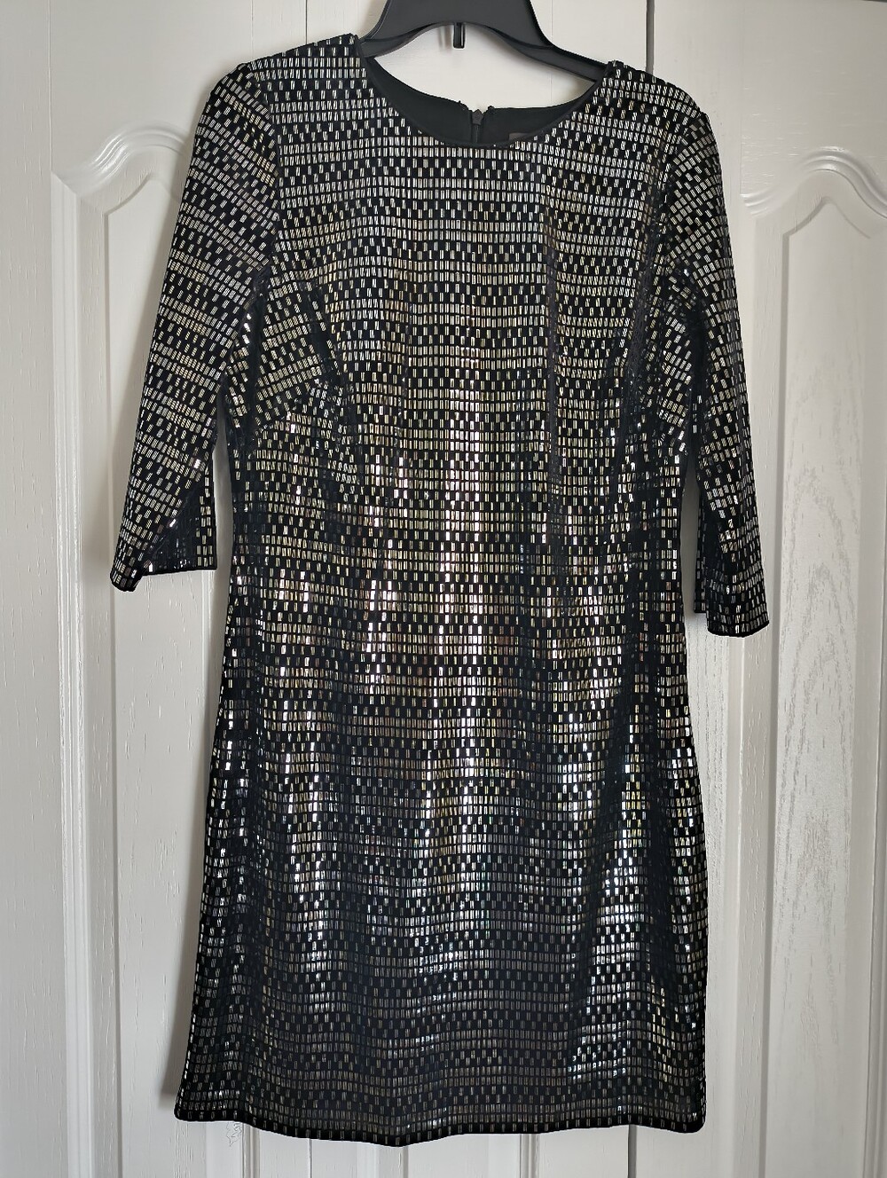 Black Sequin Shift Dress - Elegant Evening Wear